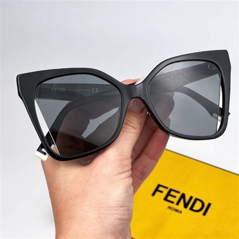 NEW Fendi FE40010U 01A Black Butterfly Women Sunglasses 